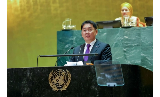 President of Mongolia Khurelsukh Ukhnaa Addresses the General Debate of the UNGA 79: