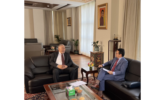 Ambassador Ganbold Dambajav met with H.E. Mr. Vetsop Mangyel, Ambassador of the Kingdom of Bhutan to Mongolia
