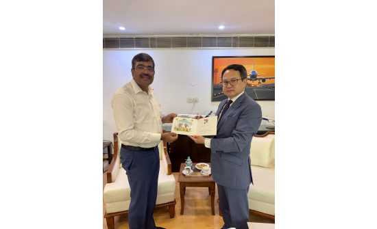 H.E. Ambassador Ganbold Dambajav Discussed Direct Flights with India’s Civil Aviation Secretary